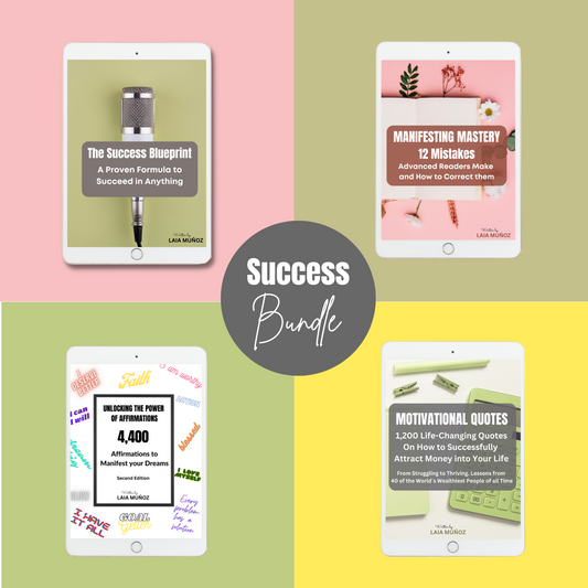 SUCCESS BUNDLE. The Success Blueprint, 4,400 Affirmations, The 12 Mistakes Advanced Readers Make, and Money Quotes. In total 4 ebooks.