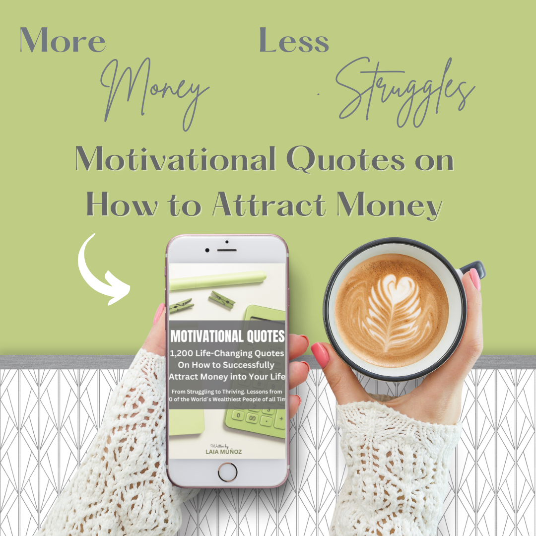 a hand holding a tablet where you can read " motivational quotes. How to successfully attract money"